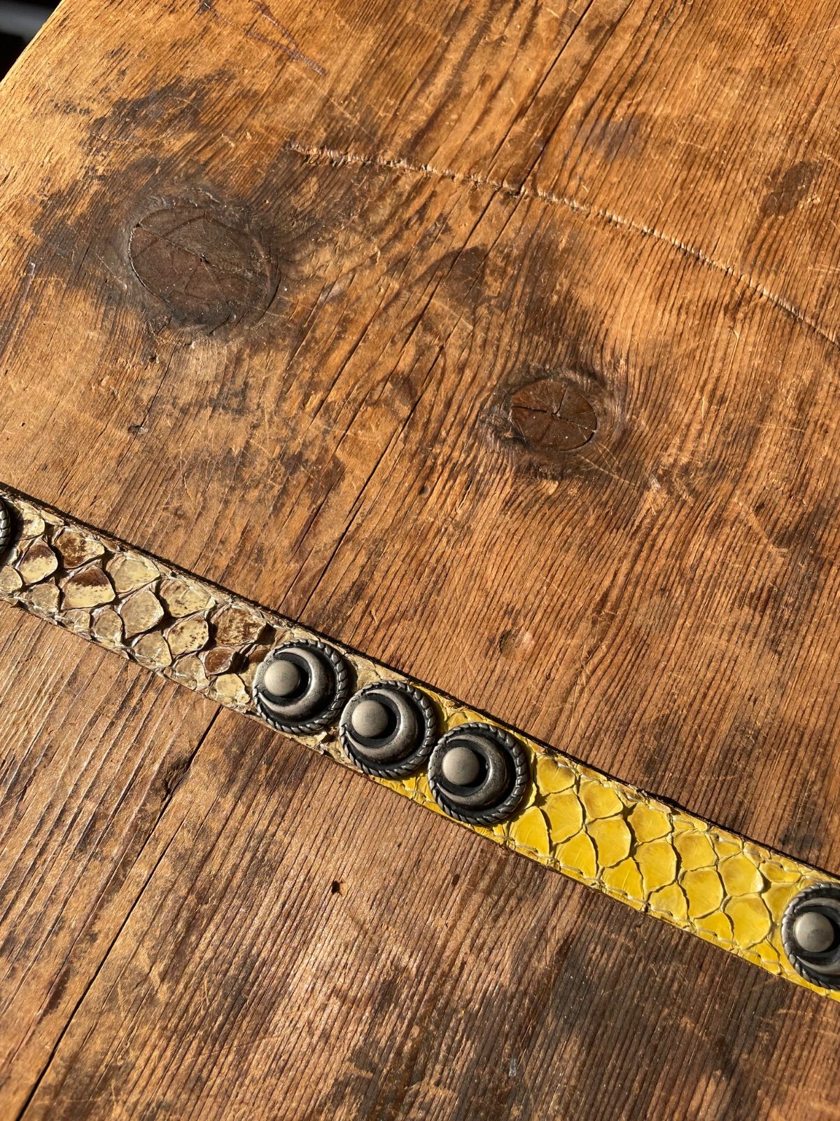 nbel python leather concho belt (brown × multicolour, approx. 2 cm wide, made in Italy) 10