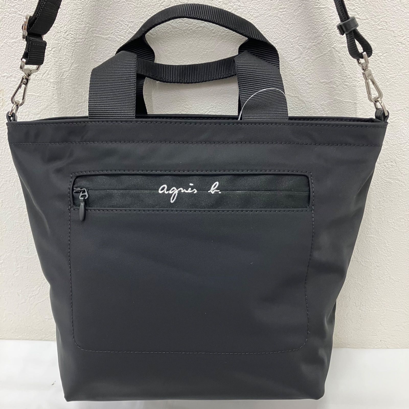 6040 【美品】 agnes b. アニエスベー 2way ショルダーバッグ 