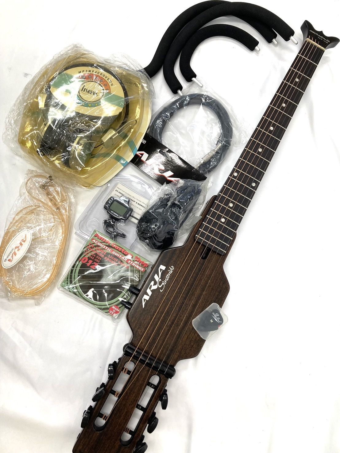 美品 ARIA アリア Sinsonido シンソニード サイレントギター 弦楽器 ys062903