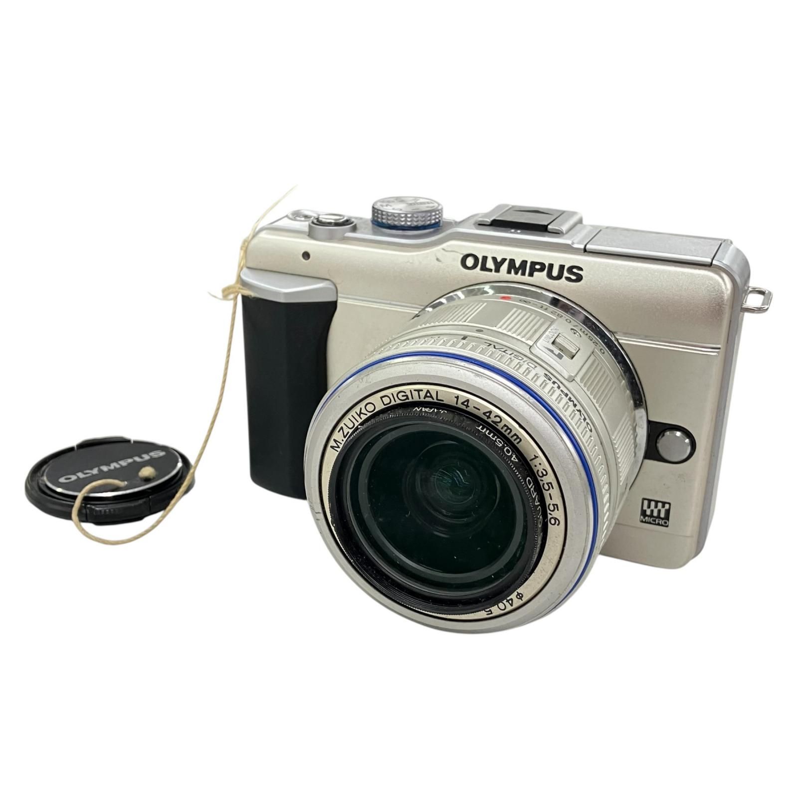 118010 動作未確認 OLYMPUS オリンパス デジタル一眼レフカメラ M.ZUIKO 14-42mm E-PL1 シルバー 11,000円
