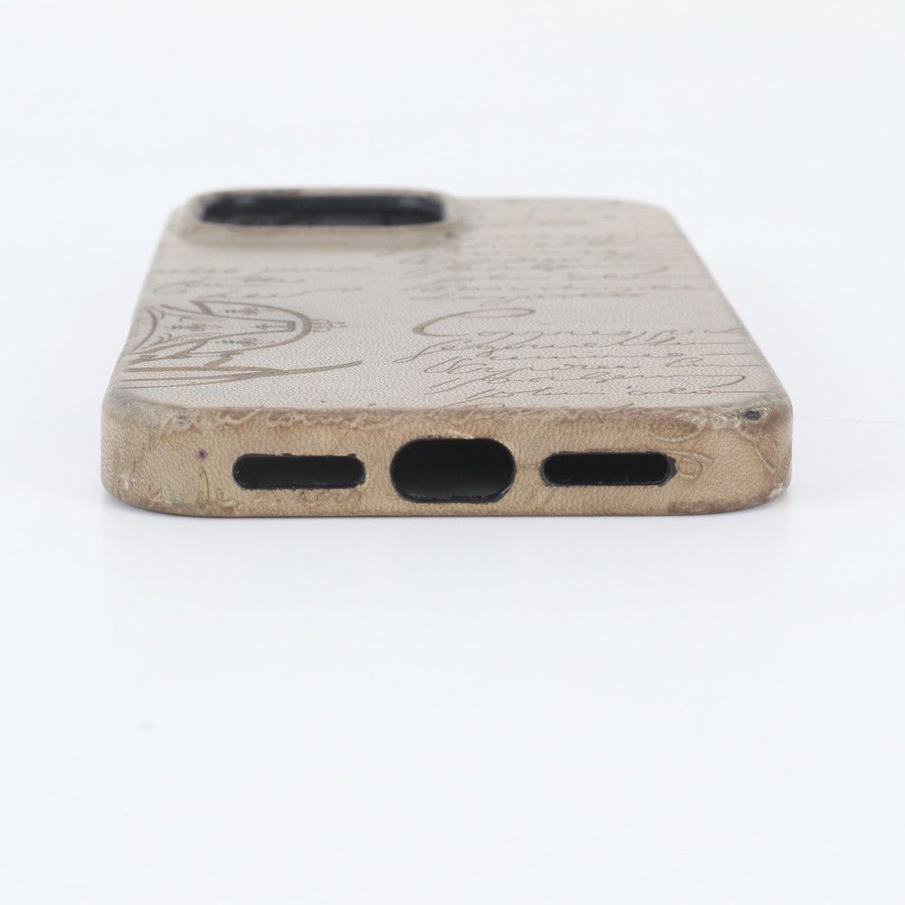 美品 ベルルッティ カリグラフィ iPhone 14 Pro ケース ベージュ