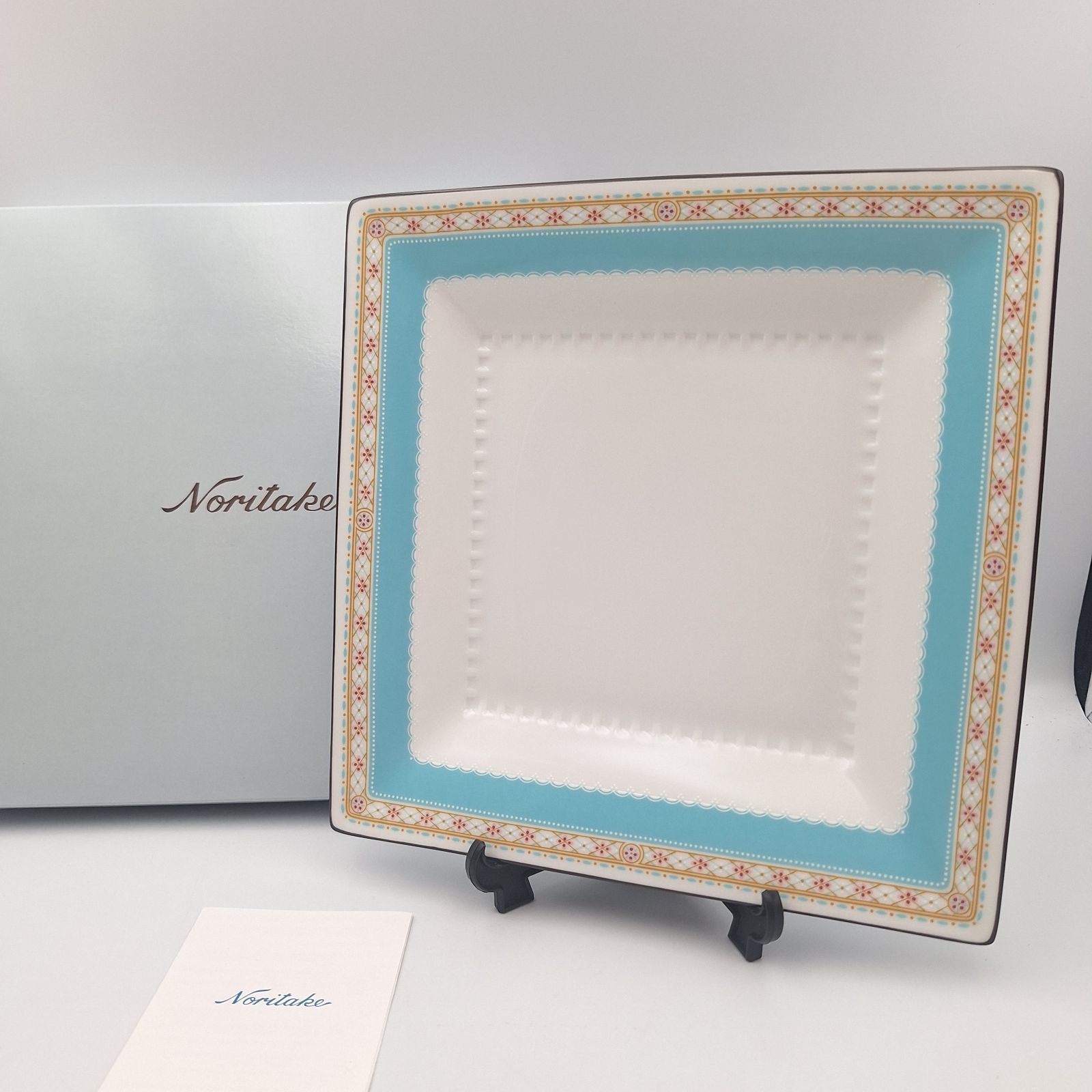 ノリタケ 1645 Noritake HUMMING BLUE スクエアプレート ハミング