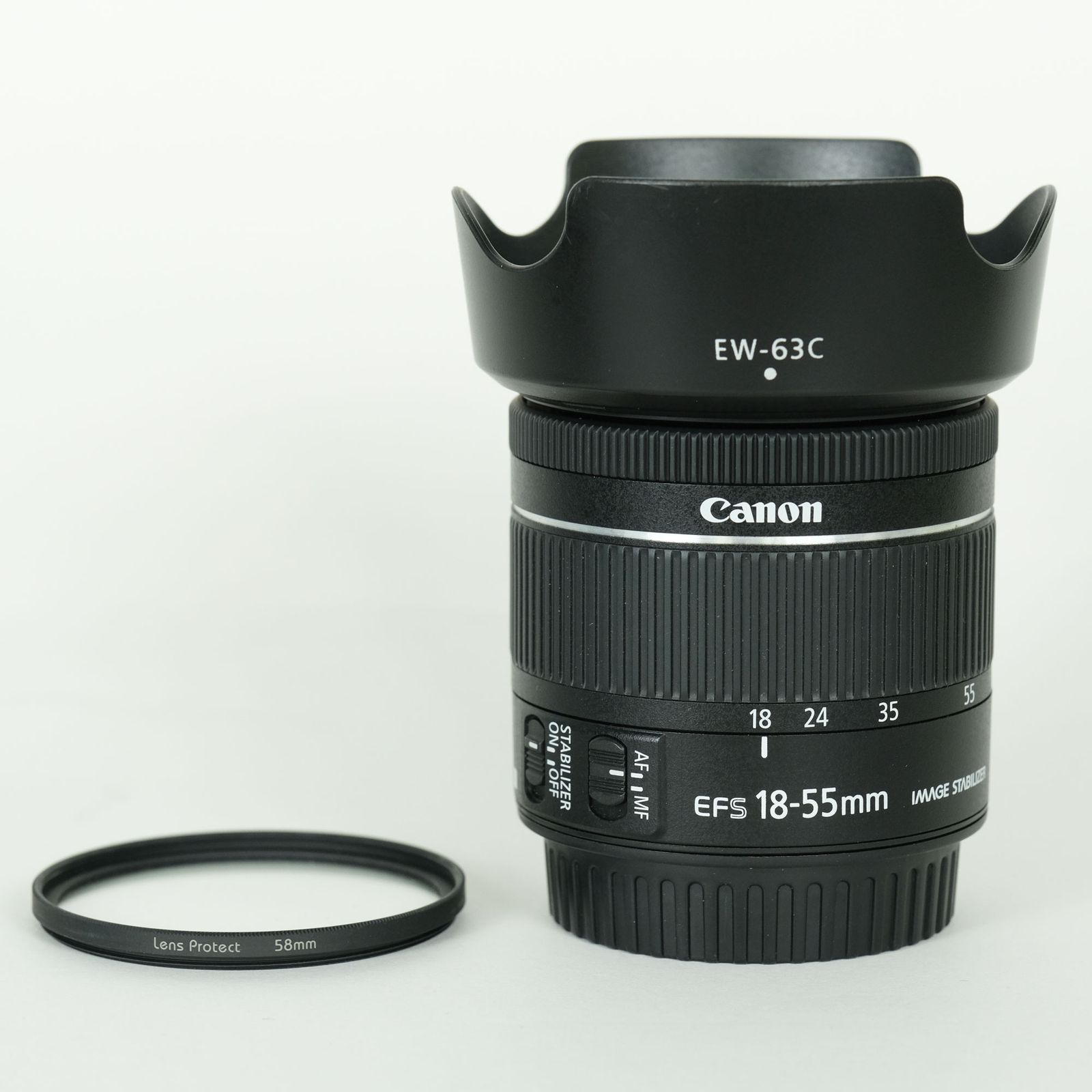 [美品 | フード・フィルター付] Canon EF-S18-55mm F4-5.6 IS STM | Canon EF-Sマウント