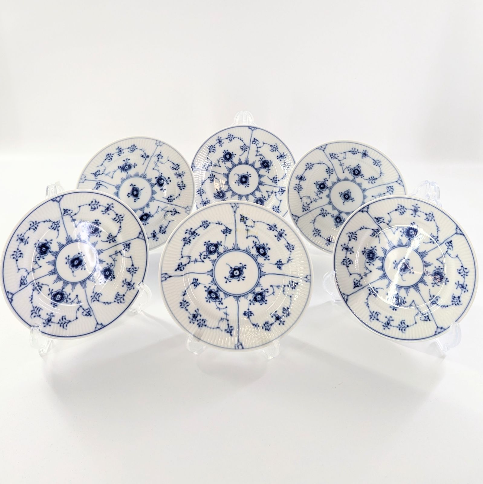 ロイヤルコペンハーゲン プレイン　皿　プレート　4枚　19.5 Royal Copenhagen ロイヤルコペンハーゲン 皿 ブルーフルーテッド
