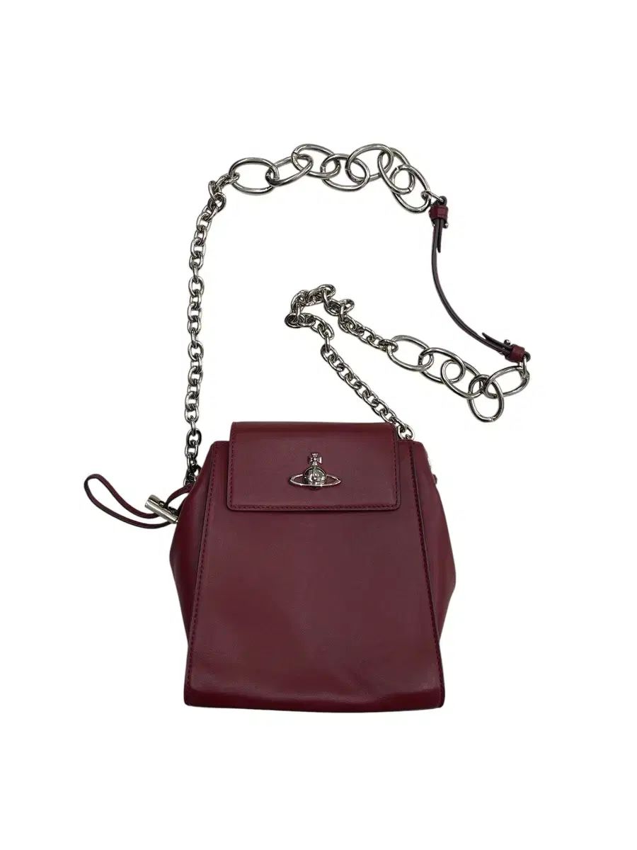 Vivienne Westwood ヴィヴィアン・ウエストウッド バーガンディ チェーン ショルダーバッグ