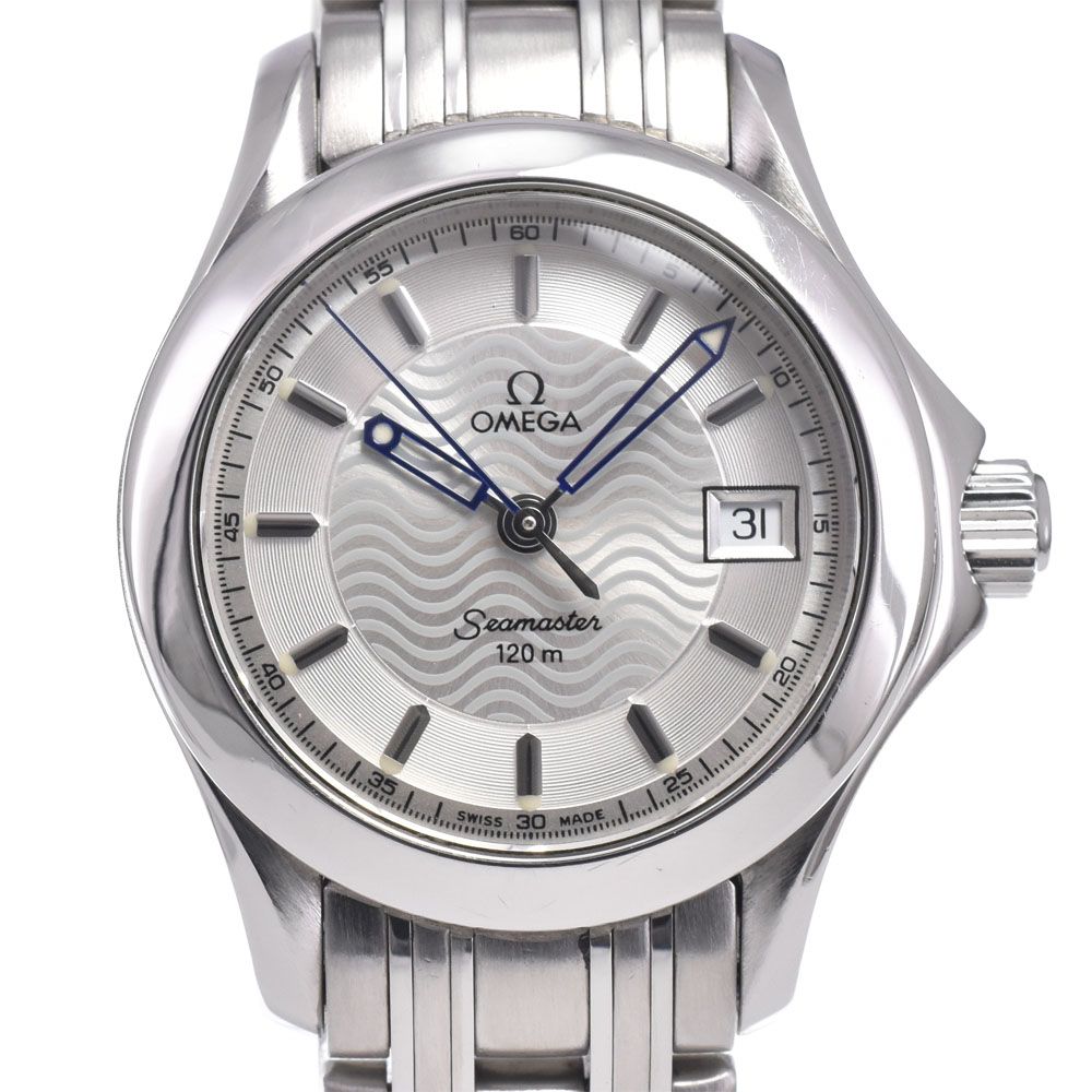 オメガ OMEGA 2571.31 シーマスター 120M デイト シルバー クォーツ レディース 良品 腕時計 P#148441 53,340円