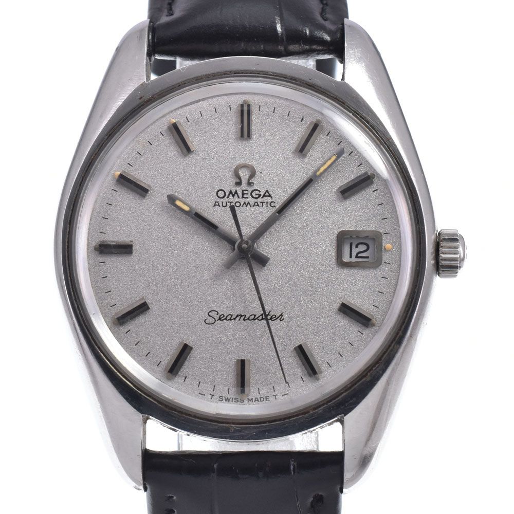 オメガ OMEGA 166.067 ヴィンテージ シーマスター 36mm Cal.565 デイト シルバー 自動巻き メンズ 良品 腕時計 P#148890