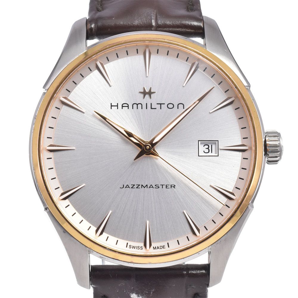 ハミルトン HAMILTON H324410 ジャズマスター デイト シルバー クォーツ メンズ 腕時計 P#148312