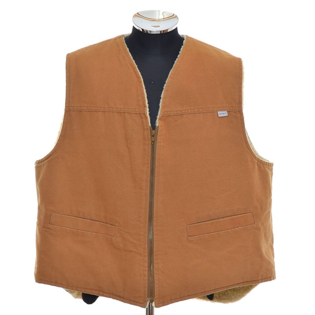 586979 Carhartt カーハート ○ダックベスト 80s ボアライニング