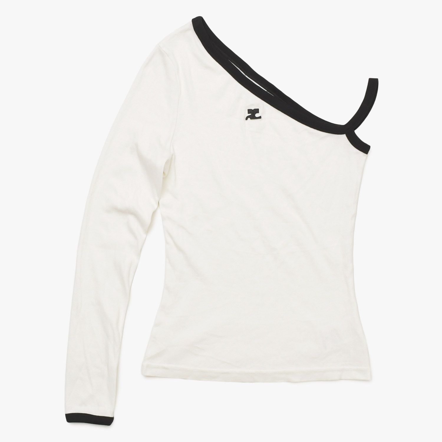 極美品 COURREGES クレージュ アシンメトリー ワンショルダー トップス