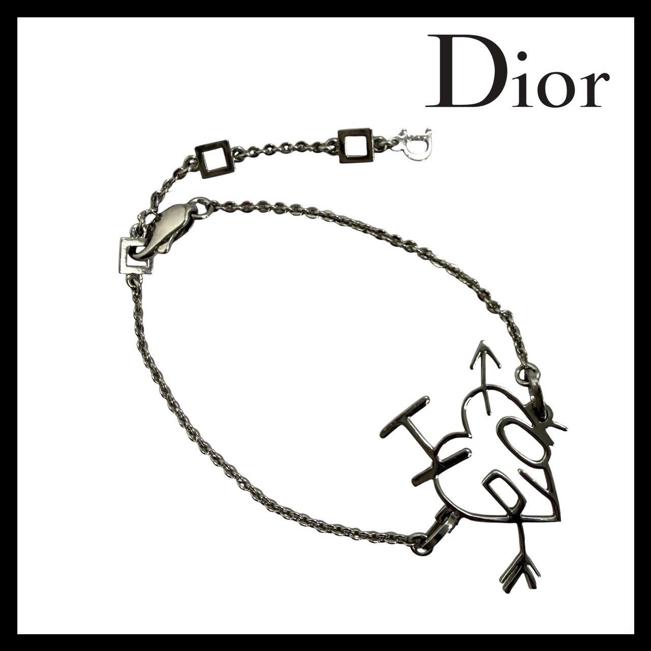 Christian Dior ハートモチーフ ブレスレット シルバー 387 Dior 