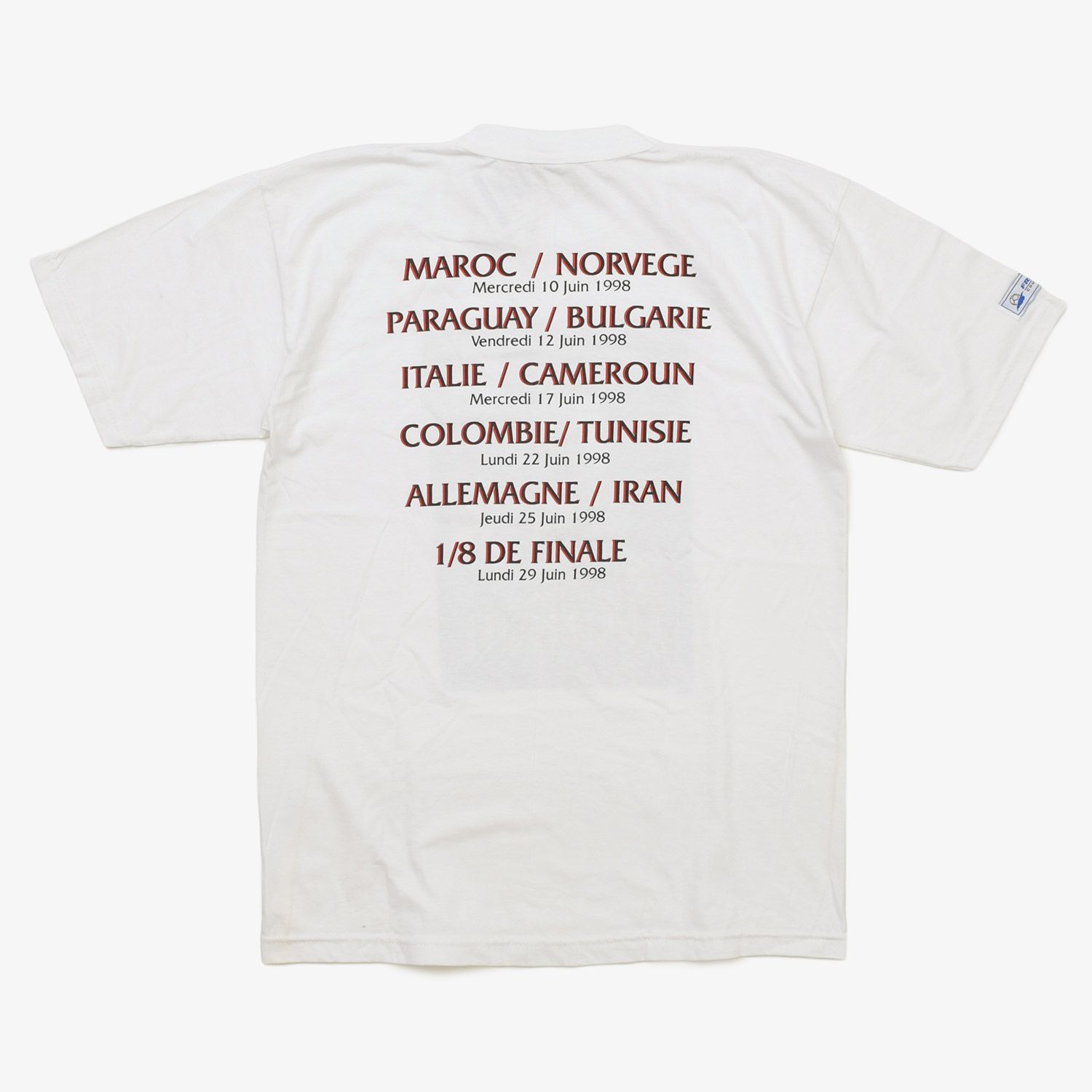 新品未使用 FRANCE 98 公式アートグラフィックTシャツ 1998年 ワールド