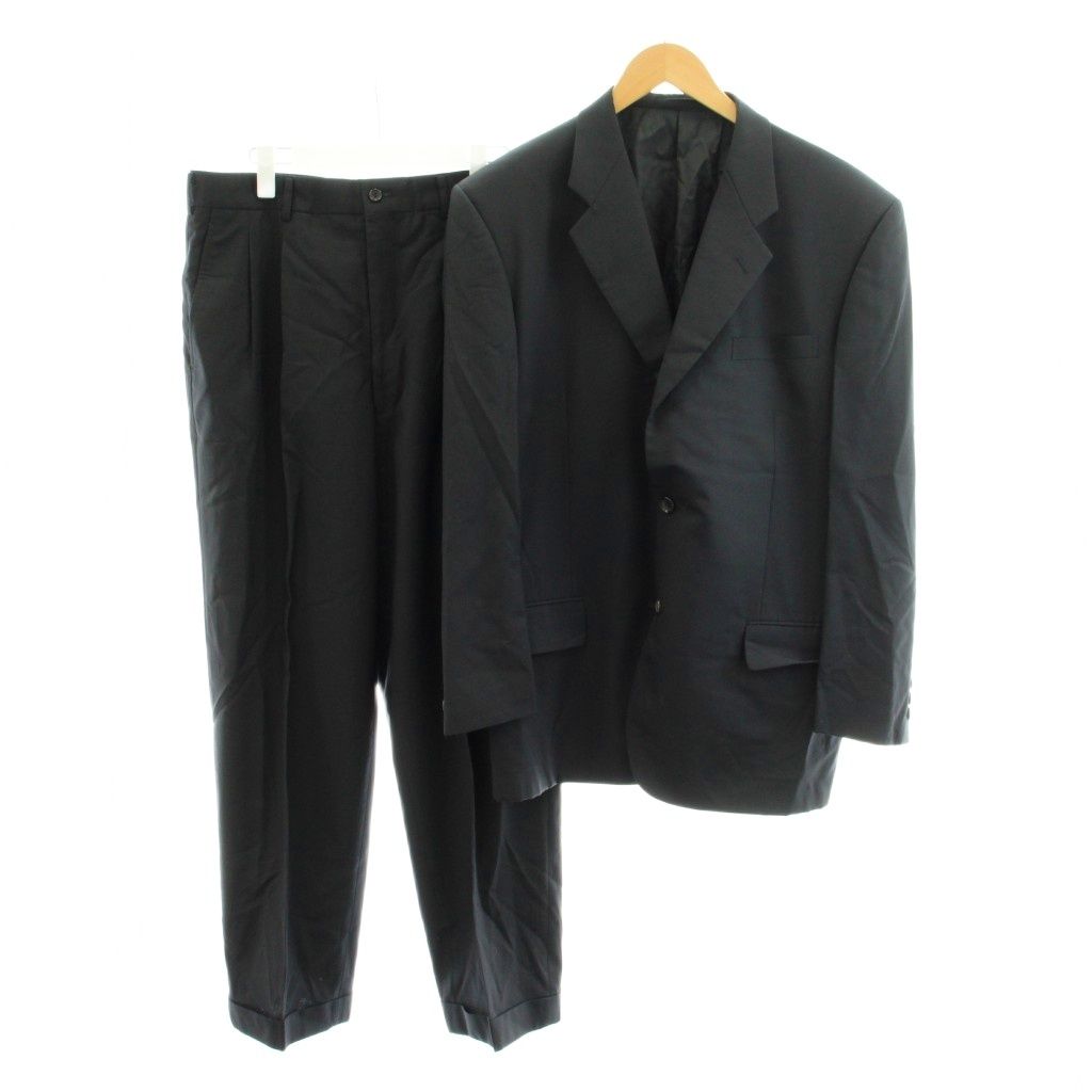 コムデギャルソンオムドゥ COMME des GARCONS HOMME DEUX AD1998 スーツ セットアップ テーラードジャケット シングル パンツ スラックス L X 黒 ブラック DJ-81003L DP-81001X /AN30 ■GY50