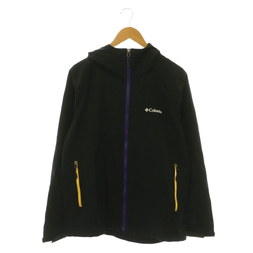 コロンビア Columbia ヴィザボナパスジャケット ナイロン ブルゾン L 紫ファスナー 黄色ファスナー ブラック /CX ■GY50