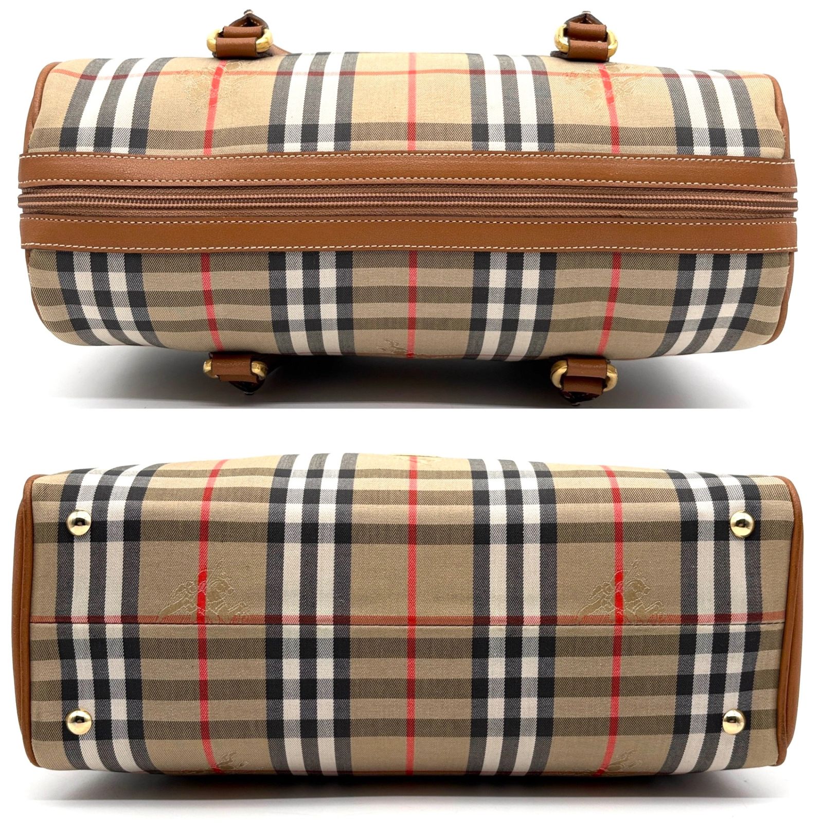 未使用に近い バーバリー Burberry ミニボストンバッグ ハンドバッグ 