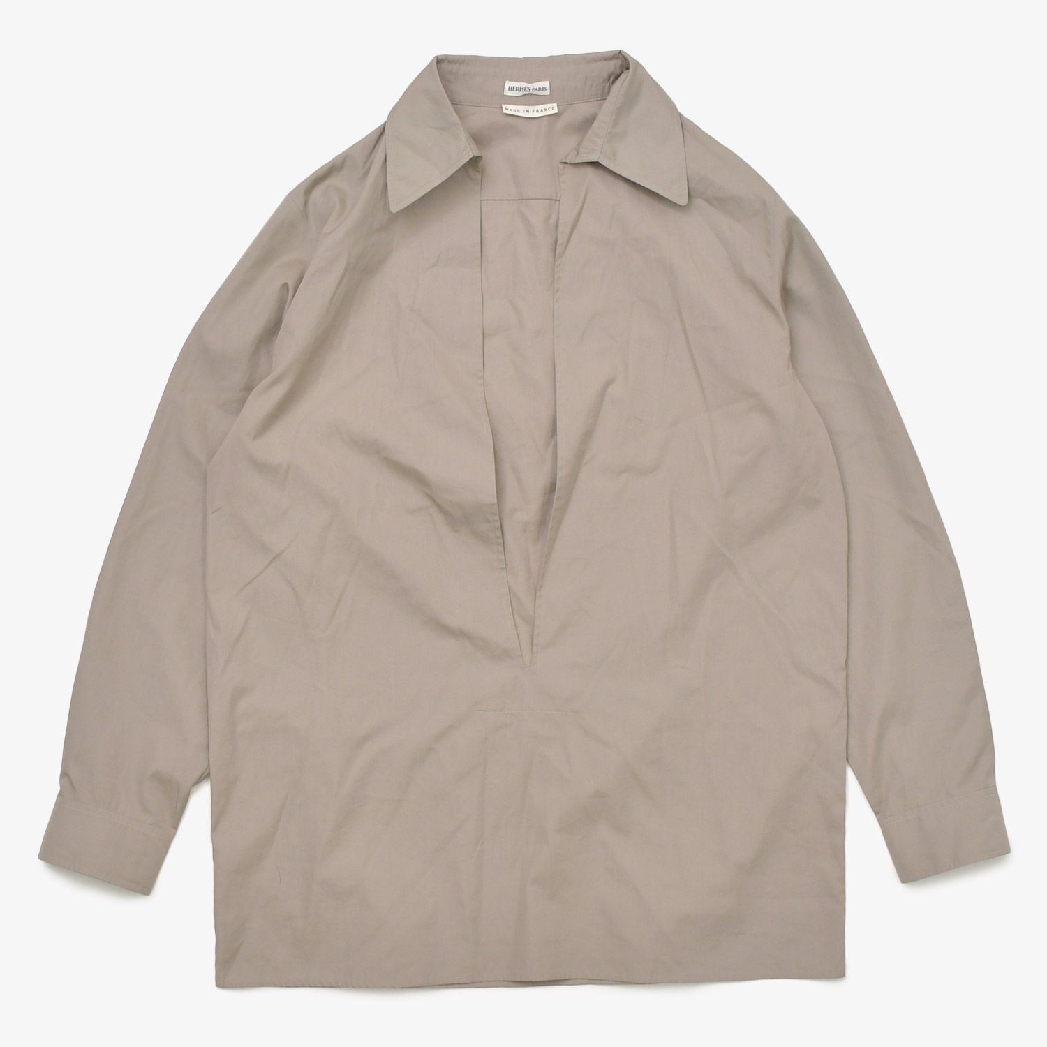 HERMES エルメス シャツ ロングスリーブシャツ 長袖シャツ ベージュ