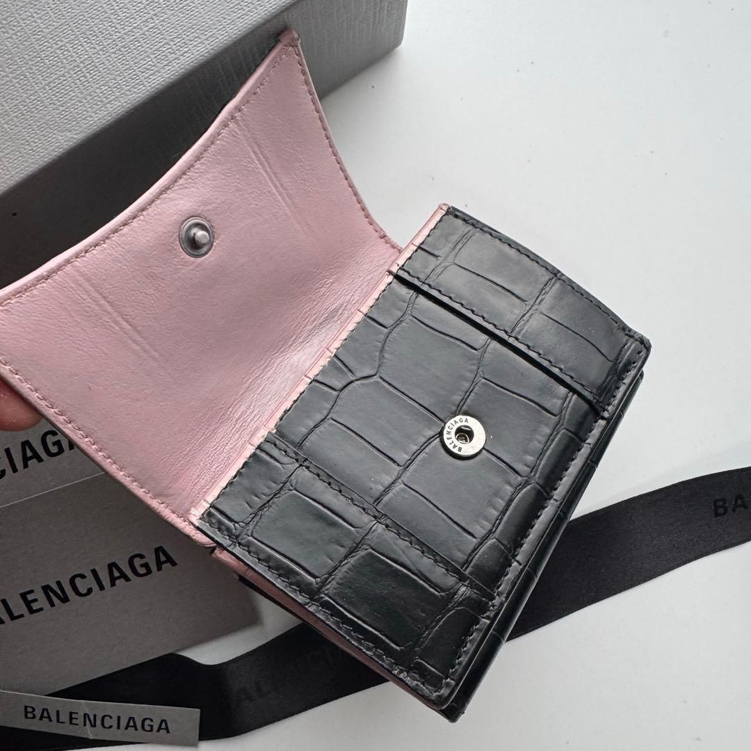美品】 525 BALENSIAGA バレンシアガ 3つ折り財布 クロコ - メルカリ