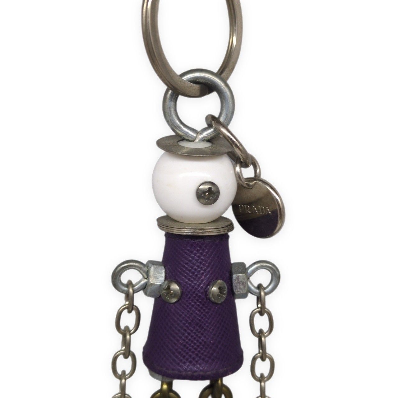 PRADA プラダ ロボットキーホルダー チャーム サフィアーノレザー