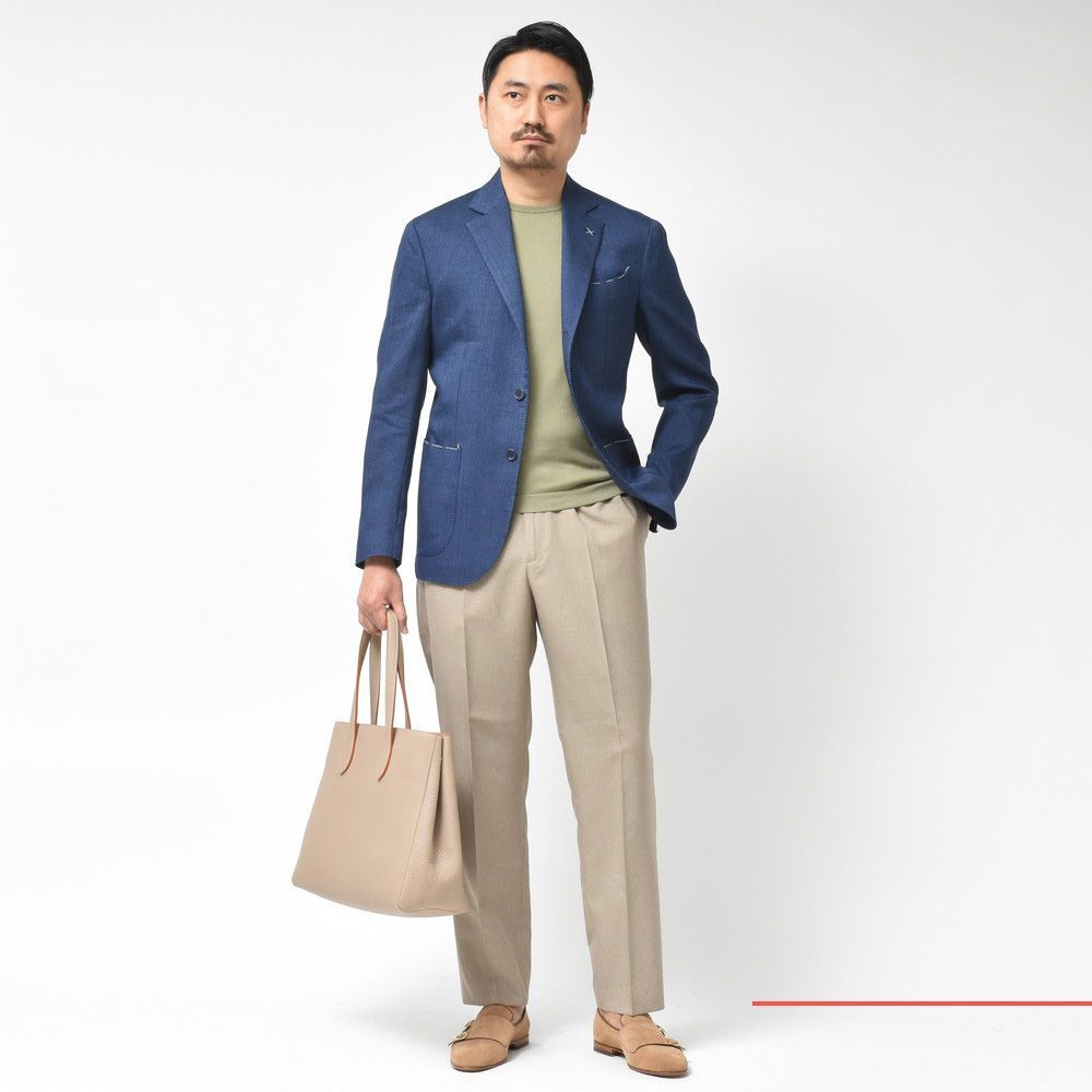 40%OFF】44サイズ ネイビー De Petrillo（デ ペトリロ） リネン