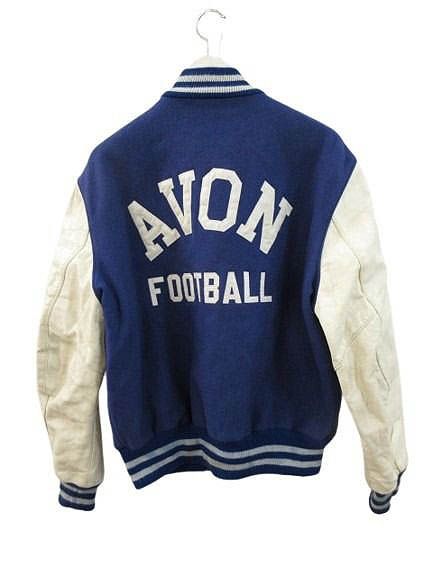 90s デロング DeLONG スタジャン 46 袖レザー ワッペン付き USA製