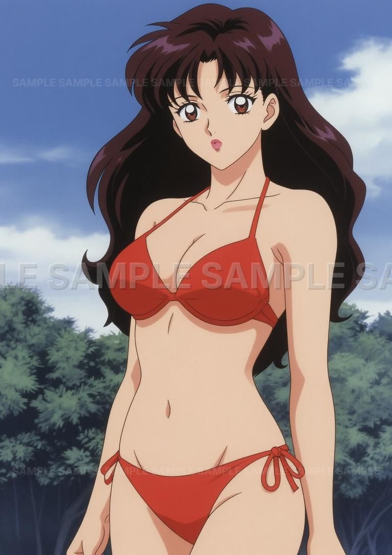 AIアート】【魅惑のビキニ】ロングヘア美女 セクシーグラビア 水着