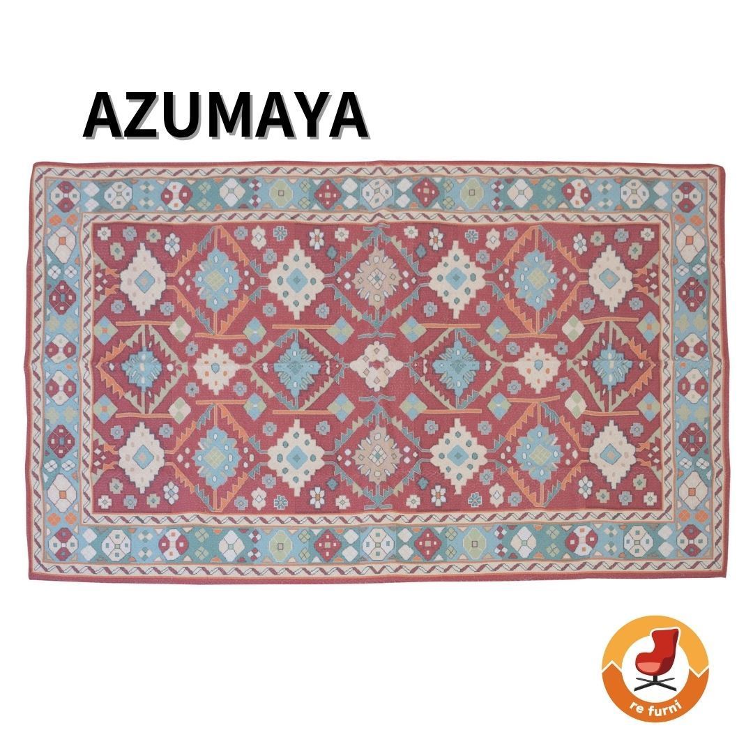 【未使用品】AZUMAYA 東谷 JASPER ジャスパー TTR-169B キリム柄 ラグマット カーペット センターラグ 幅230cm 230×170 北欧 エスニック 滑り止め加工