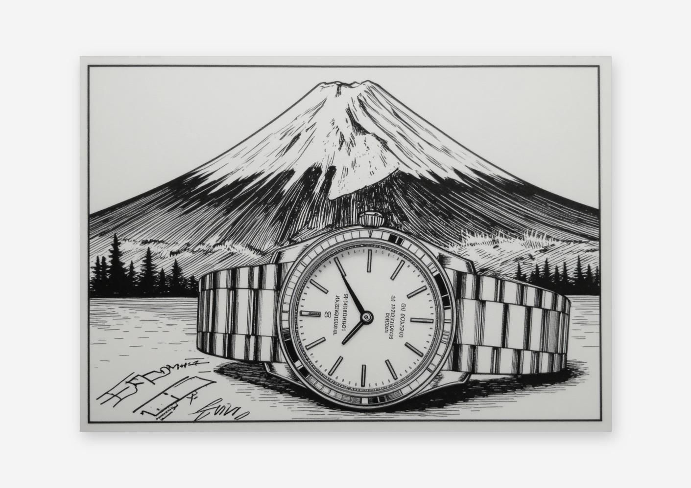 AIアート】【一点物】開運 富士山アート 筆文字 縁起物 幸運 芸術 絵画