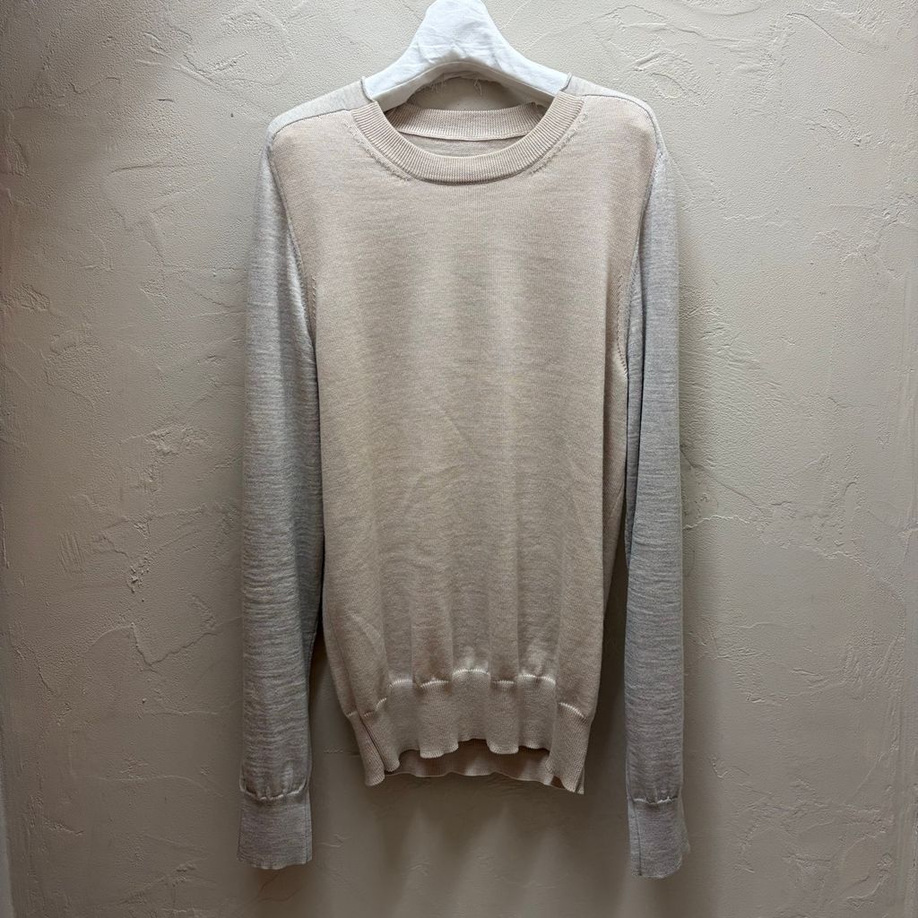 Maison Margiela メゾンマルジェラ 14SS Knit 再構築切り替えニット S50HA0484 ベージュ size:S【代官山B07】