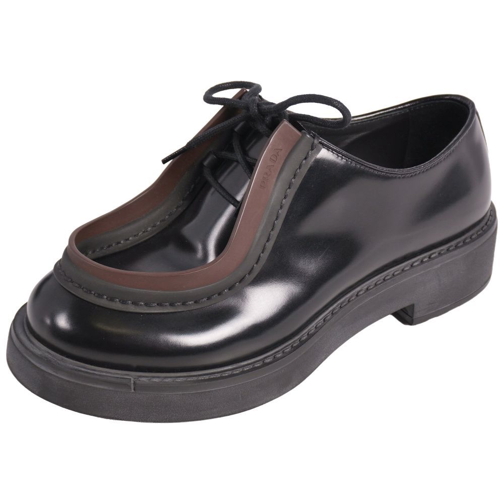 美品 プラダ PRADA ローファー ダイアパソン モカシン レザー シューズ