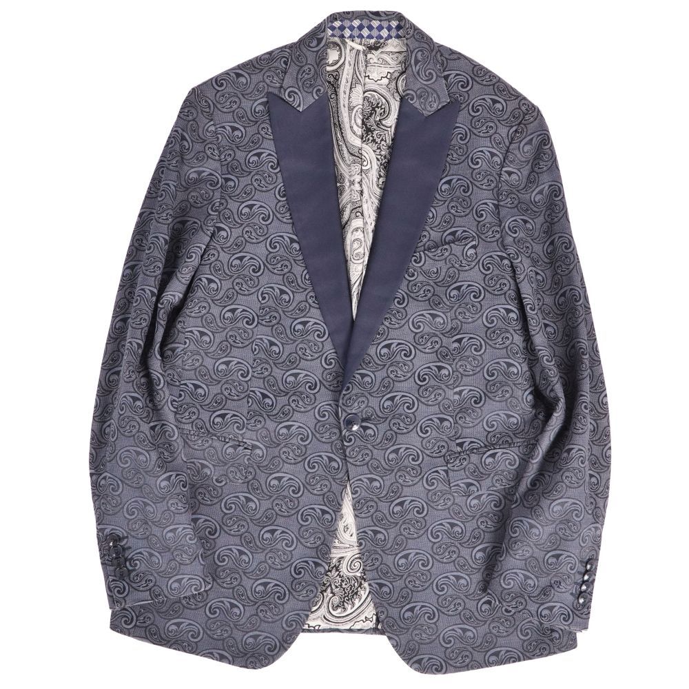 ETRO - 大きいサイズ 46 美品 ETRO ペイズリー シルク テーラード 