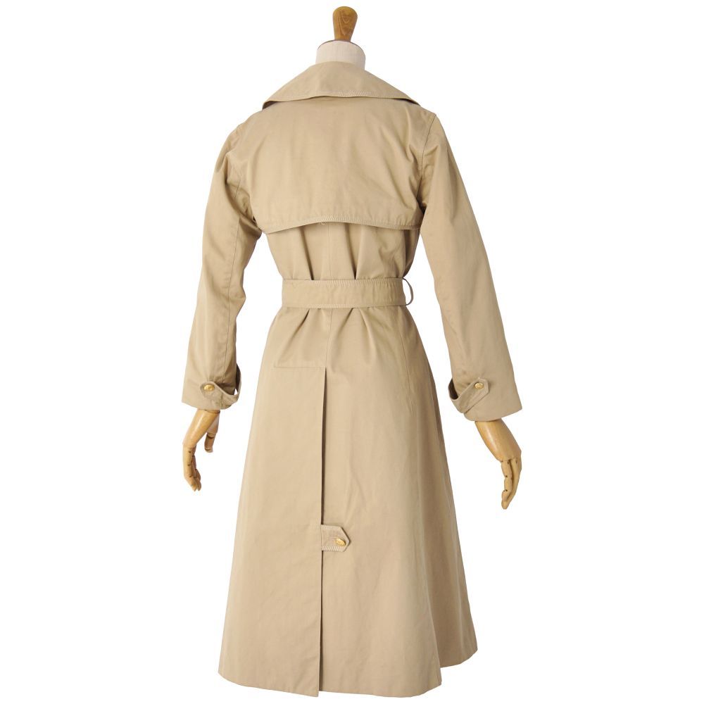 セリーヌ CELINE トレンチコート ロゴボタン 36 ベージュ ベルト付き Vintage セリーヌ CELINE コート トレンチコート 馬車ボタン コッ