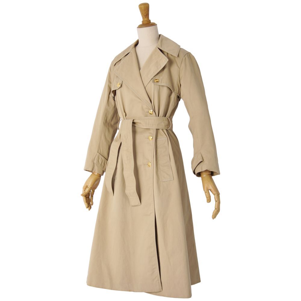 Vintage セリーヌ CELINE コート トレンチコート 馬車ボタン コッ