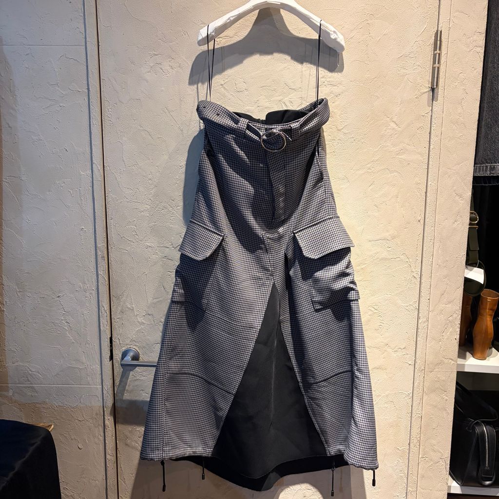 Maison Margiela メゾンマルジェラ 20SS Corset Bustier Vestido Glen Check コルセットビスチェ S51CU0168 グレー size:36【代官山B07】