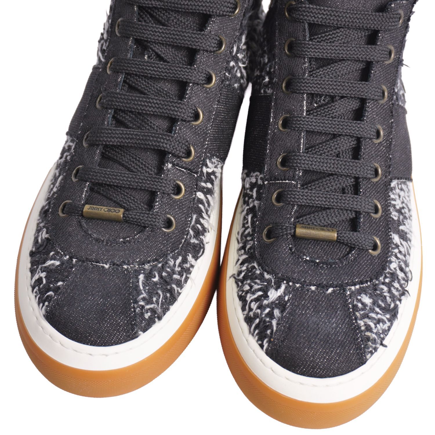 未使用 ジミーチュウ JIMMY CHOO スニーカー ハイカット レースアップ