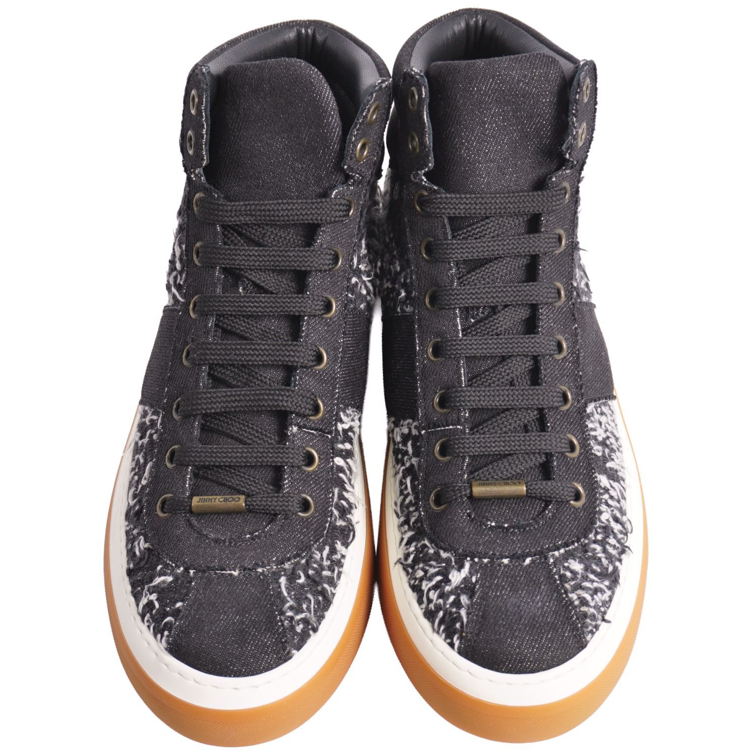 未使用 ジミーチュウ JIMMY CHOO スニーカー ハイカット レースアップ