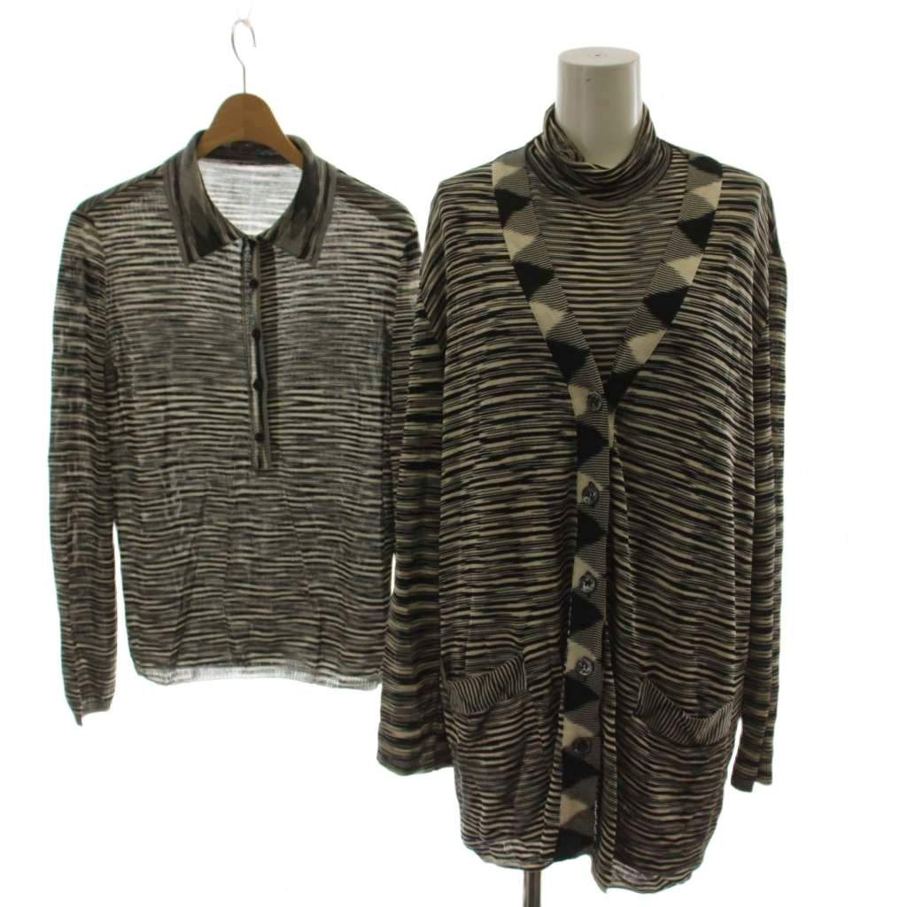 ミッソーニ MISSONI 3点セット アンサンブル カーディガン 48 ニット