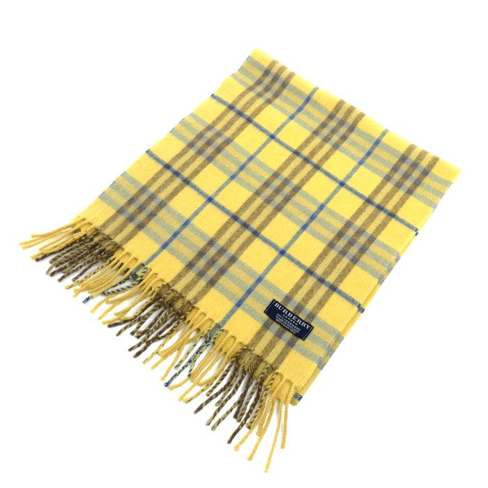 BURBERRY バーバリー LONDON ノバチェック マフラー イエロー