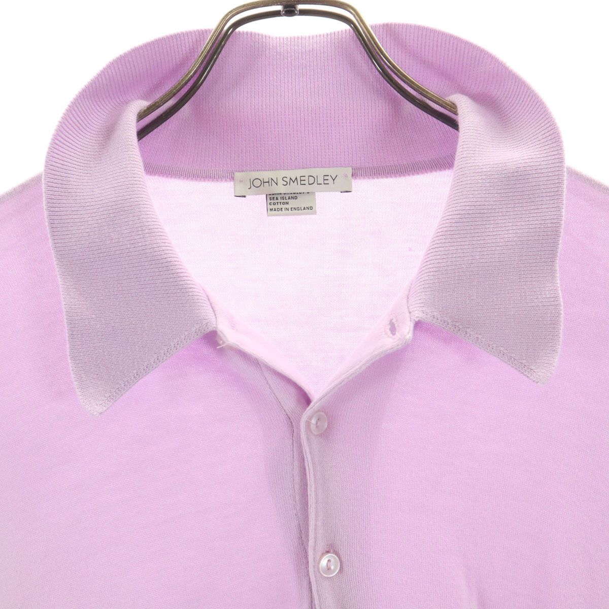 JOHN SMEDLEY ジョンスメドレー 半袖 ニット ポロシャツ M パープル系