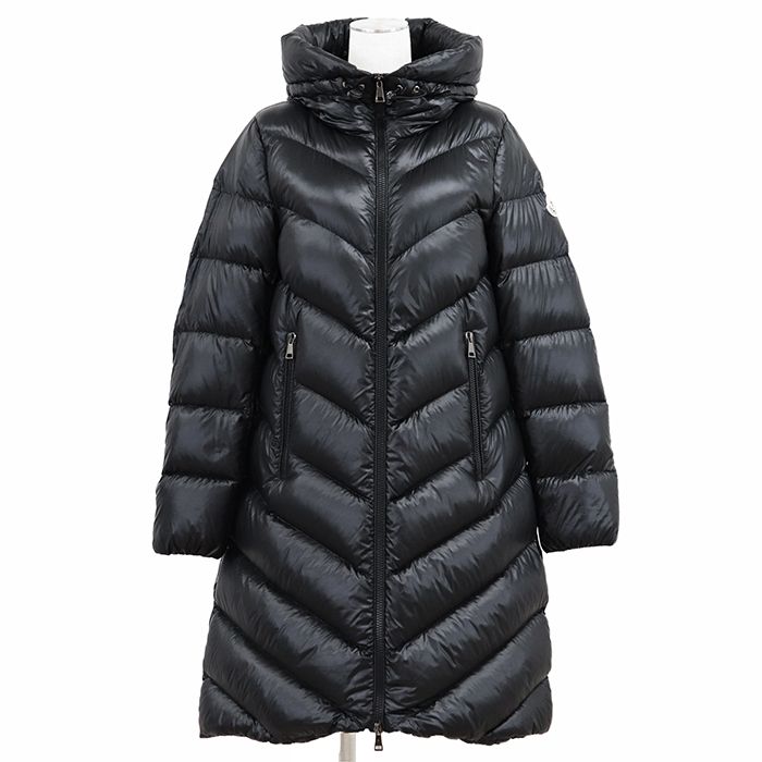 MONCLER モンクレール ダウンジャケット レディース CAMBALES 2022年製 ロゴ ワッペン フーデッド アウター ガーメント付属 ダークネイビー 紺 ルーマニア製
