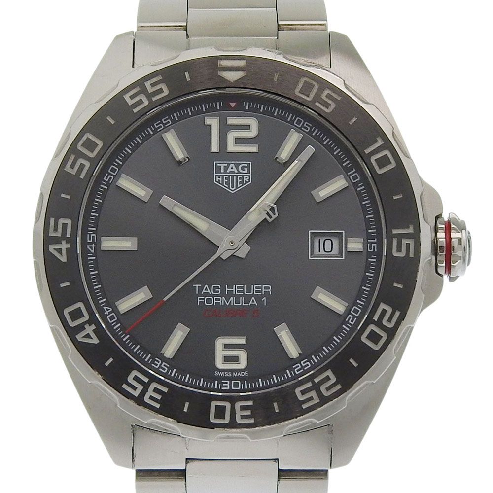 【TAG HEUER】タグホイヤー フォーミュラ1 WAZ2011.BA0842 ステンレススチール シルバー 自動巻き アナログ表示 メンズ 黒文字盤 腕時計
