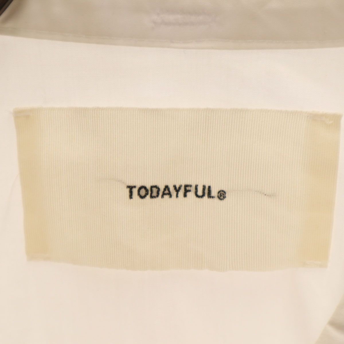 TODAYFUL トゥデイフル 長袖 シャツワンピース 36 ホワイト レディース