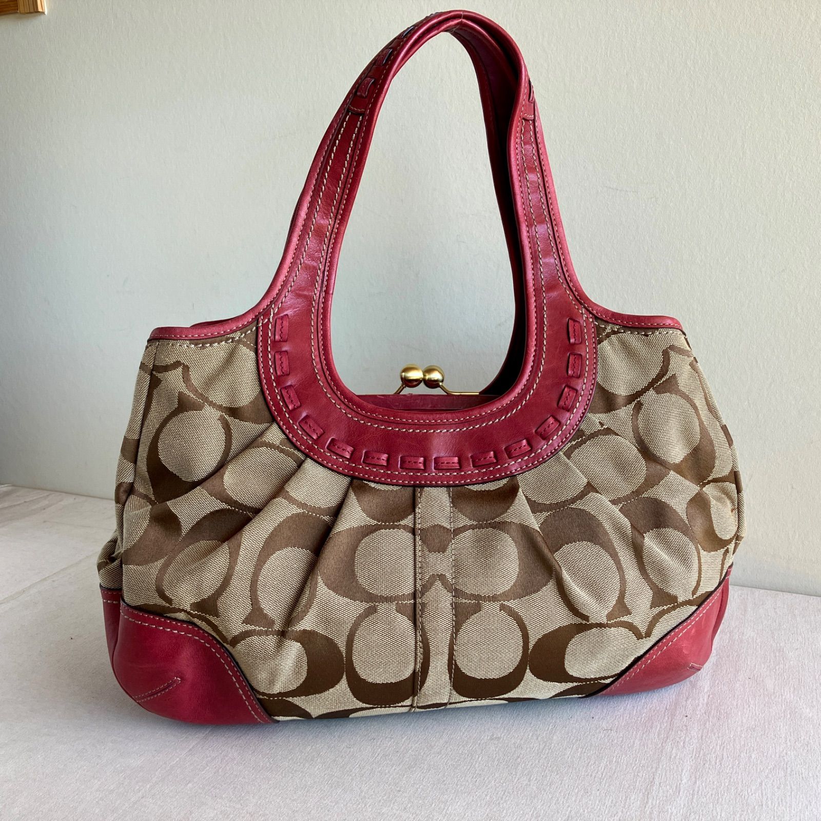 バッグ Coach Ergo Pleated Frame Satchel Bag y2k Vintage Coach Ergo 