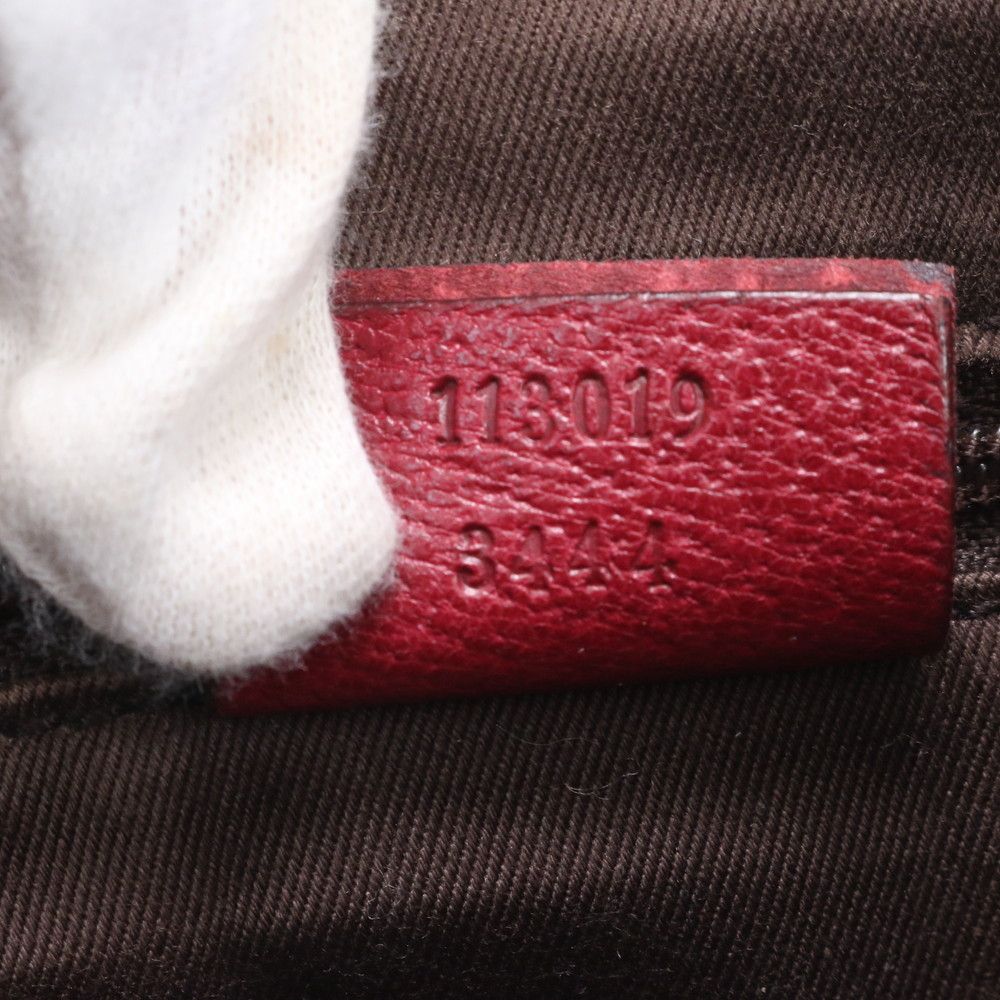 【美品】GUCCI グッチ GGキャンバス トートバッグ ボルドー 113019 美品 グッチ GGキャンバス 113019 レザー トート バッグ 肩掛け