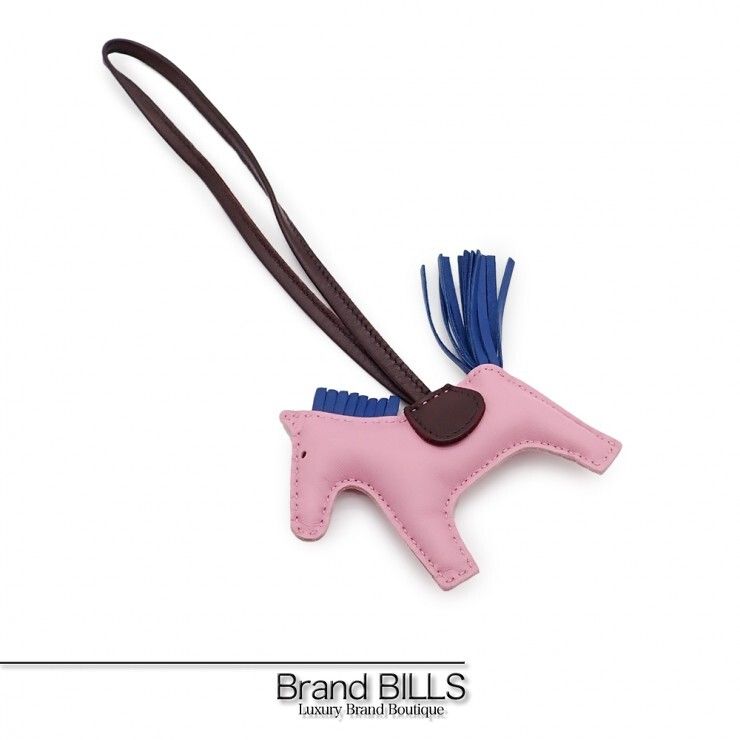 美品 HERMES エルメス ロデオPM バッグチャーム キーホルダー H064929CA Y刻印 アニョーミロ モーヴシルベストル ピンク ユニセックス