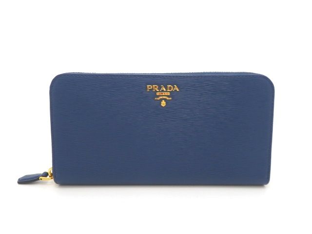 PRADA プラダ 1ML506 長財布 ヴィッテロムーブ ブルー【中古】【473