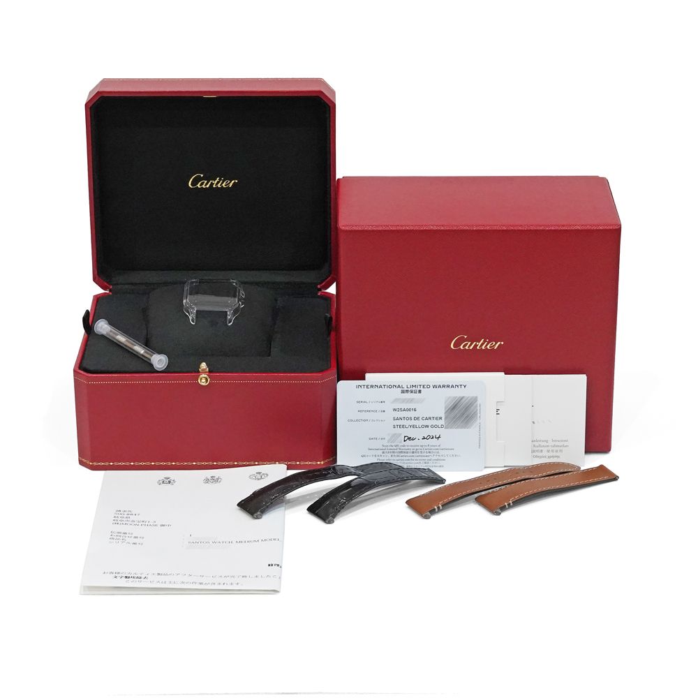 箱・2023年保証書・替えのベルト付き Cartier サントス ドゥ