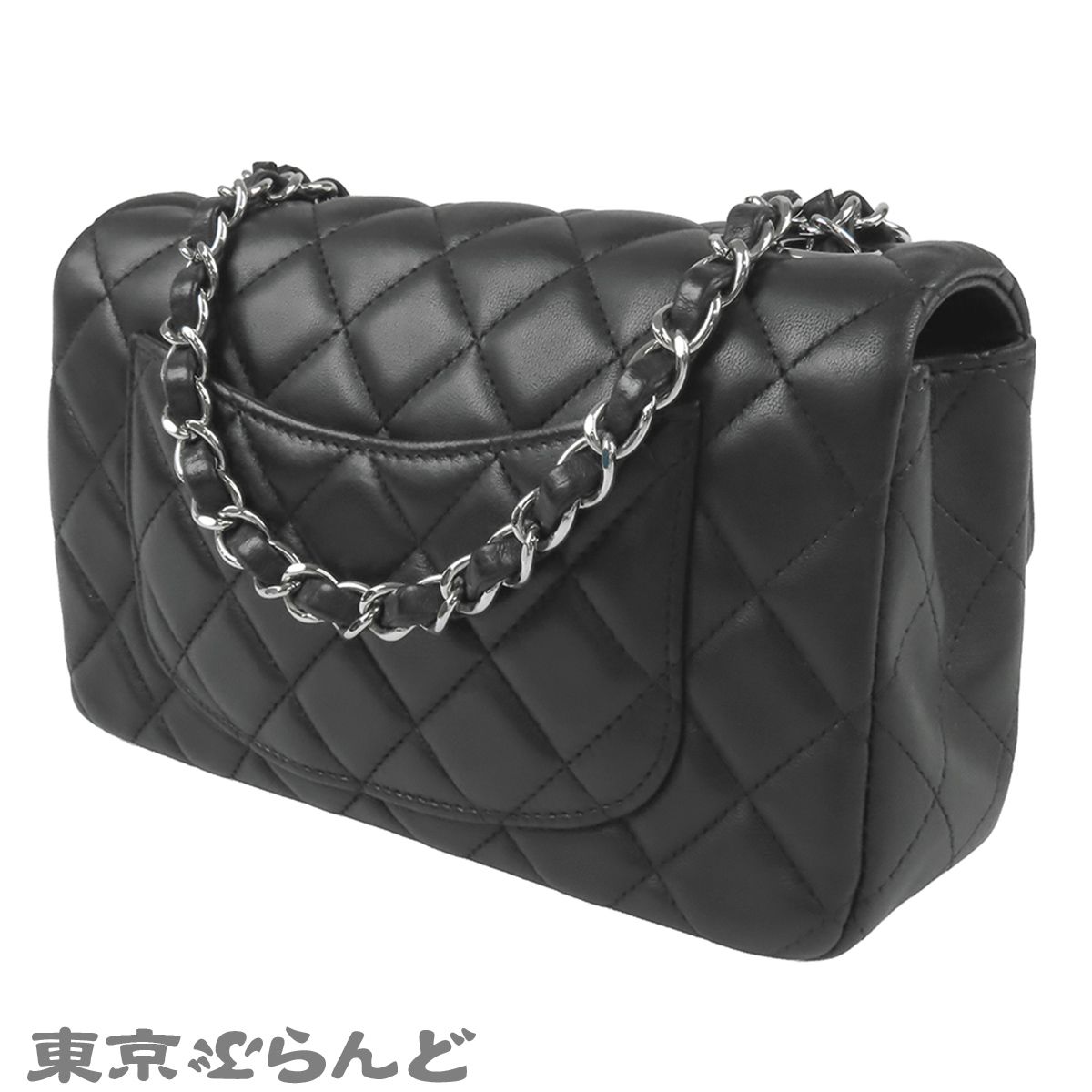 シャネル CHANEL チェーンショルダーバッグ ブラック 黒 シルバー金具