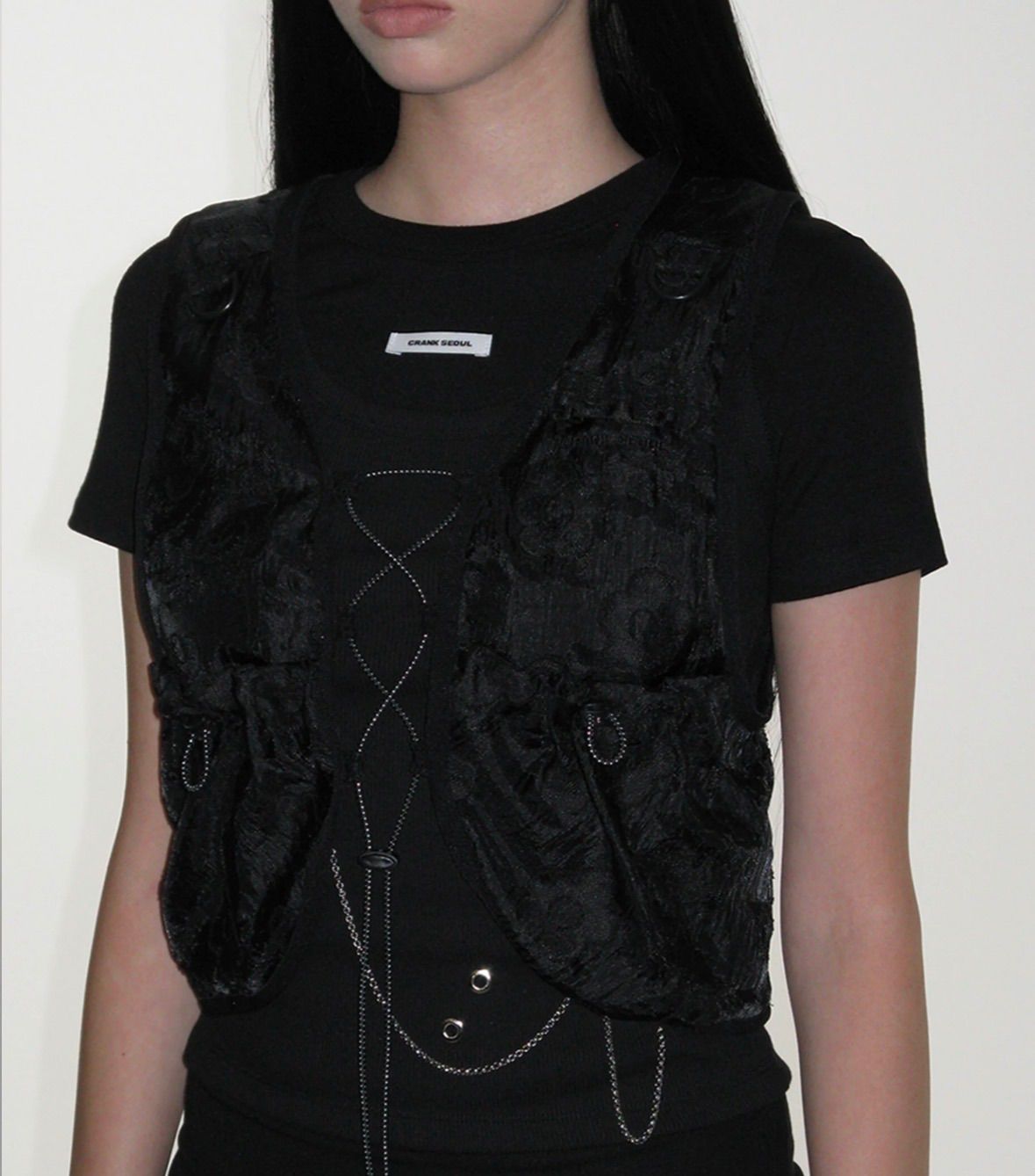 【値下げ中】CRANK FLOWER JACQUARD LACE-UP VEST 新品未使用【CRANK】FLOWER JACQUARD LACE UP VEST - メルカリ
