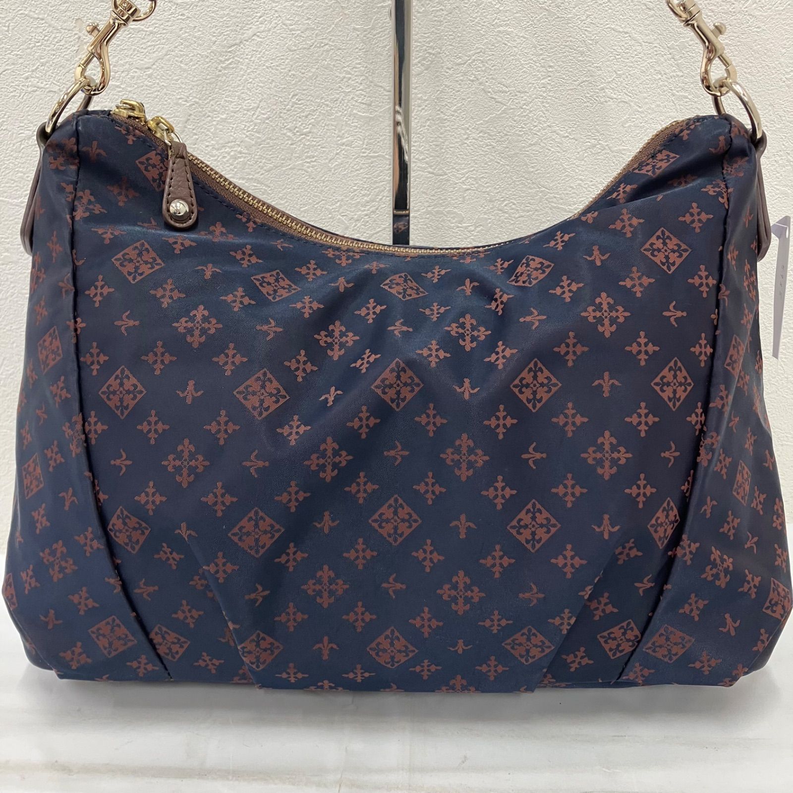 russet ラシット モノグラム 2WAY ショルダーバッグ ネイビー Russet 