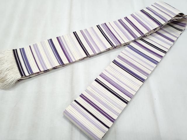 平和屋着物＊夏物　男性　角帯　絽綴れ　横段文　正絹　逸品　CABI5986fb